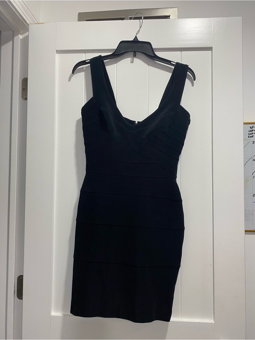 Vintage Tadashi Shoji Black Structured Mini Dress